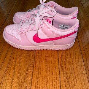 Nike Kids Light Pink and Hot Pink Sneakers